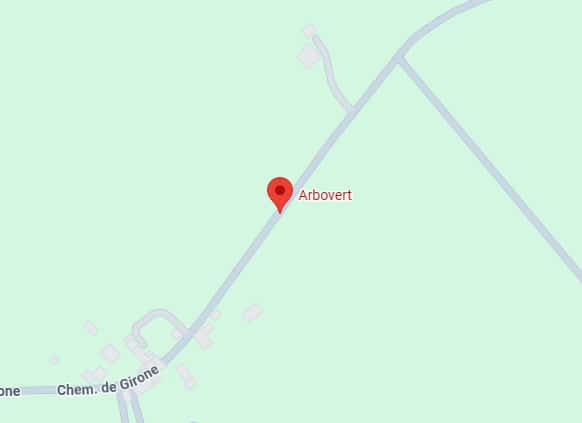 Arbovert : Localisation et Plan d'Accès Google Maps Carte Google Maps de l'entreprise Arbovert située près du Chem. de Girone avec un repère rouge.